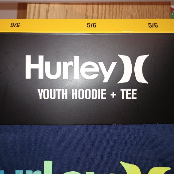 NEW Hurley Boy's 2 Pack Hoodie & Tee Set Navy/Grey Size 5/6 - Picture 5 of 8